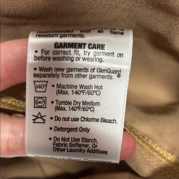 Men's size 38R small work right FR flame resistant tan button shirt new with tax - Picture 11 of 11